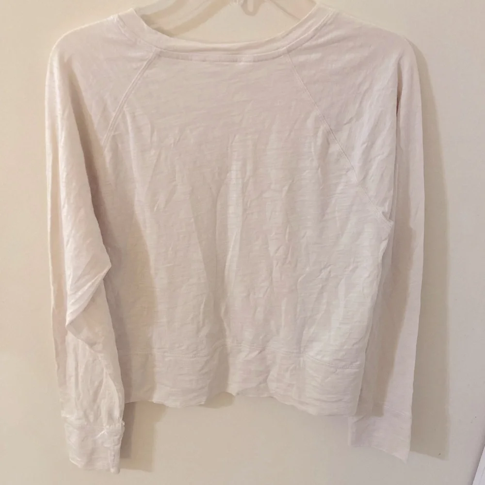 ATHLETA BUNDLE Cream Long Sleeve Slub Crop Top & Elation Snow Dye 7/8 Legging XS - Picture 6 of 9